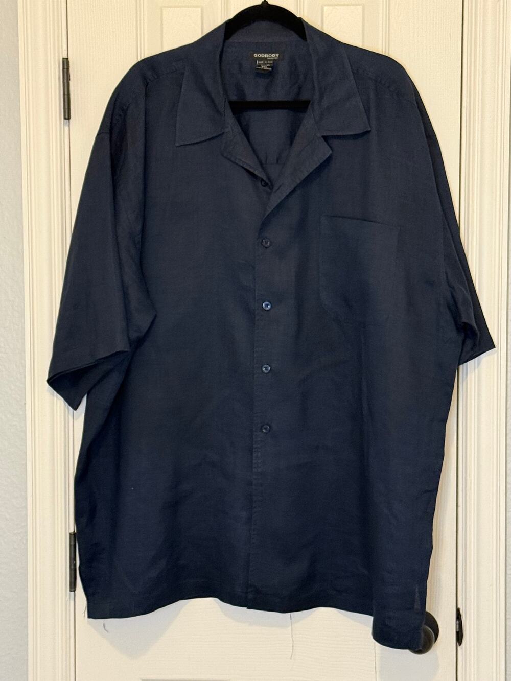 Godbody 3XL Linen Cabana Shirt vacation, resort, quiet luxury